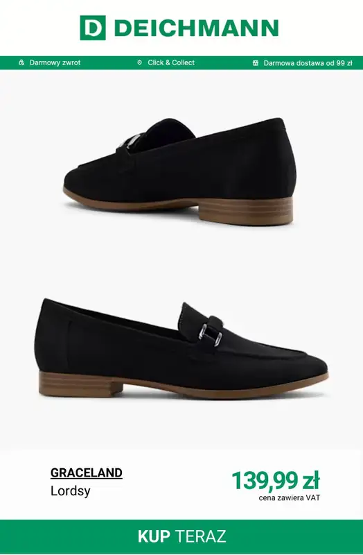 Deichmann - gazetka promocyjna Lordsy damskie od wtorku 10.03  - strona 9