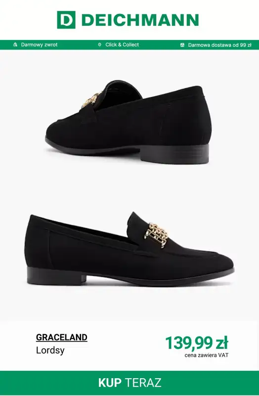 Deichmann - gazetka promocyjna Lordsy damskie od wtorku 10.03  - strona 4