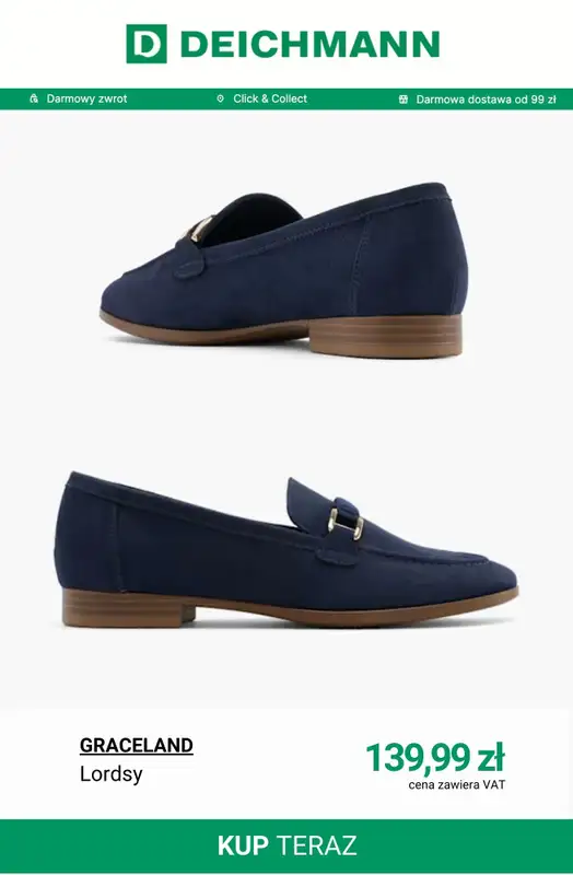 Deichmann - gazetka promocyjna Lordsy damskie od wtorku 10.03  - strona 6