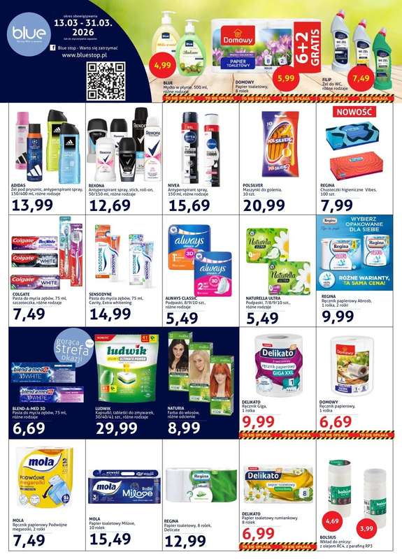 Blue Stop - gazetka promocyjna Gazetka od piątku 13.03 do wtorku 31.03