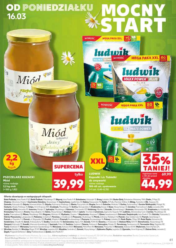 Kaufland - gazetka promocyjna Oferta Kaufland od czwartku 12.03 do środy 18.03 - strona 61