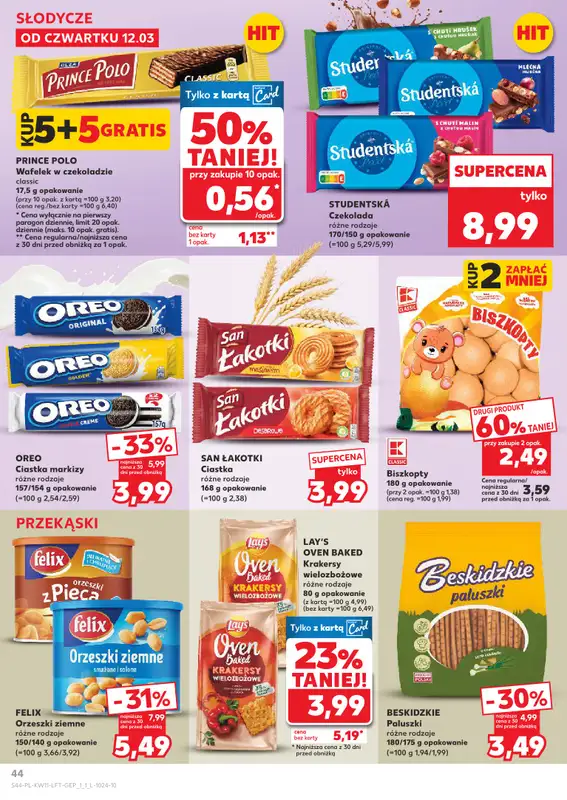 Kaufland - gazetka promocyjna Oferta Kaufland od czwartku 12.03 do środy 18.03 - strona 44