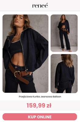 Przejściowa Kurtka Jeansowa Balloon