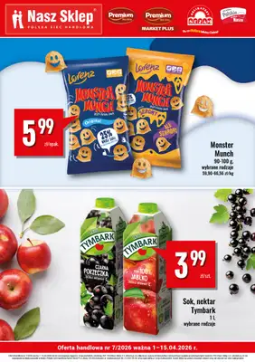 Premium Nasz Sklep - gazetka promocyjna Billboard Premium Market Plus od środy 01.04 do środy 15.04