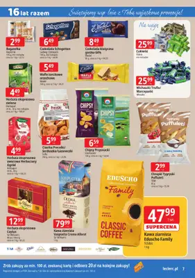 Leclerc - gazetka promocyjna Oferta Ostrołęka | 16 lat razem od poniedziałku 09.03 do soboty 14.03 - strona 7