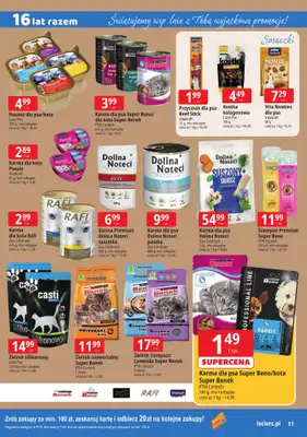 Leclerc - gazetka promocyjna Oferta Ostrołęka | 16 lat razem od poniedziałku 09.03 do soboty 14.03 - strona 11
