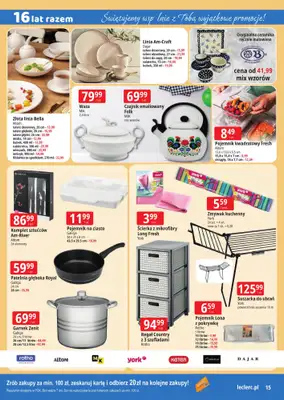 Leclerc - gazetka promocyjna Oferta Ostrołęka | 16 lat razem od poniedziałku 09.03 do soboty 14.03 - strona 15