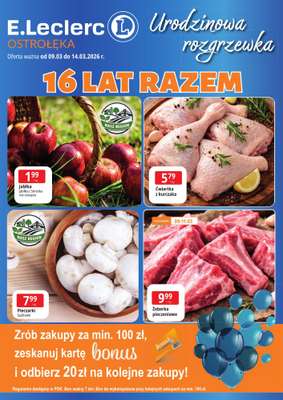 Leclerc - gazetka promocyjna Oferta Ostrołęka | 16 lat razem od poniedziałku 09.03 do soboty 14.03