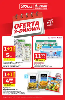 Auchan - gazetka promocyjna Oferta 3-dniowa od poniedziałku 09.03 do środy 11.03