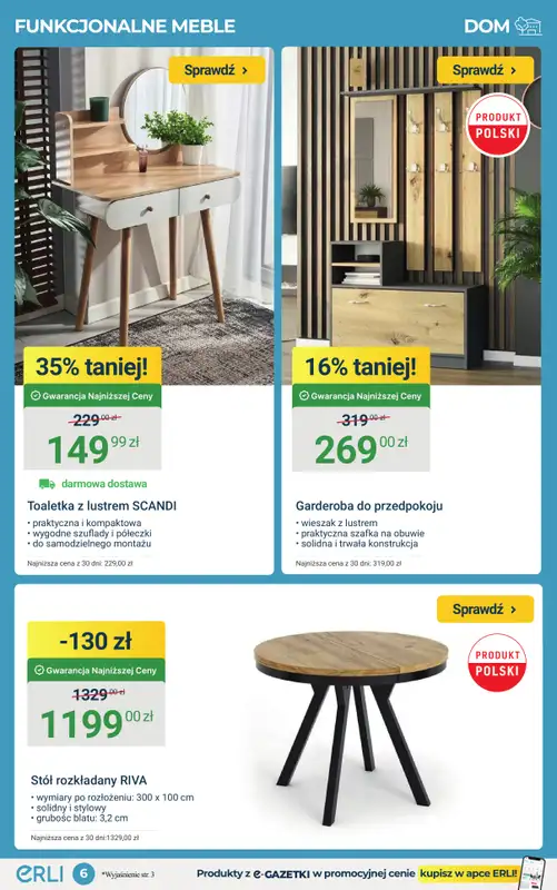 ERLI - gazetka promocyjna Urządzaj i remontuj dom taniej do -35%! od środy 11.03 do niedzieli 15.03 - strona 6