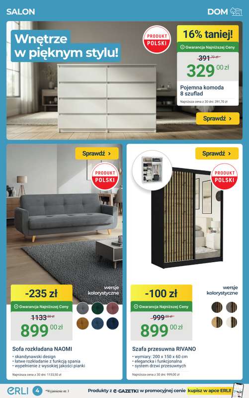 ERLI - gazetka promocyjna Urządzaj i remontuj dom taniej do -35%! od środy 11.03 do niedzieli 15.03 - strona 4