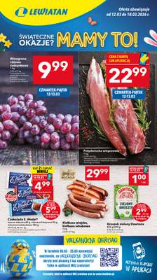 LEWIATAN - gazetka promocyjna Gazetka Śwąteczne okazje Mamy to! Mazowsze od czwartku 12.03 do środy 18.03