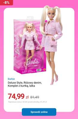 Deluxe Style, Różowy denim, Komplet z kurtką, lalka