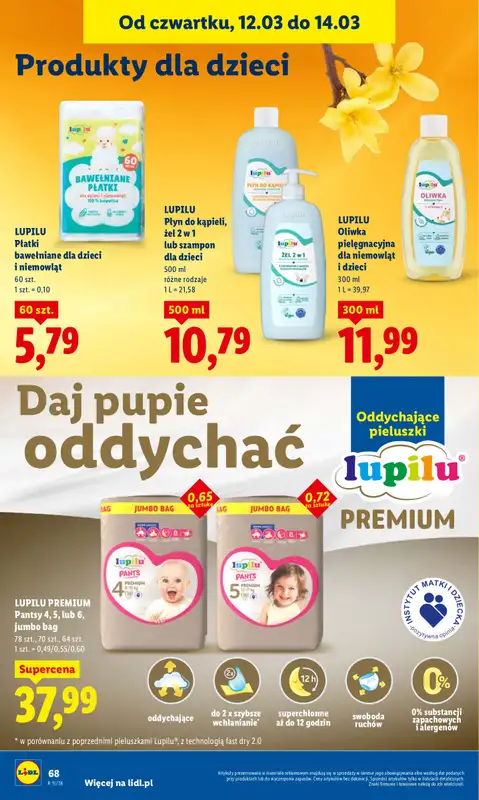 Lidl - gazetka promocyjna Oferta od czwartku od czwartku 12.03 do soboty 14.03 - strona 70