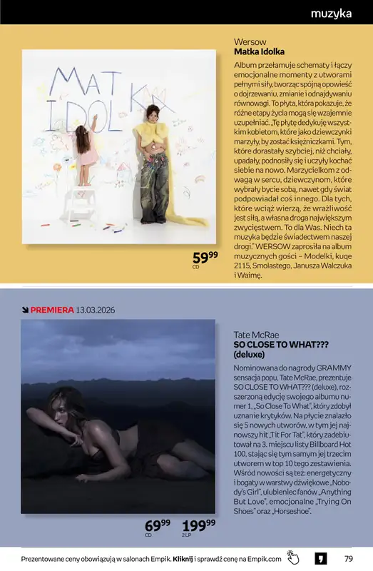 Empik - gazetka promocyjna Tom kultury: muzyka od środy 11.03 do wtorku 24.03 - strona 7