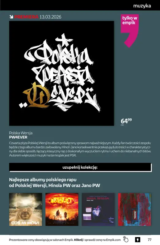 Empik - gazetka promocyjna Tom kultury: muzyka od środy 11.03 do wtorku 24.03 - strona 5
