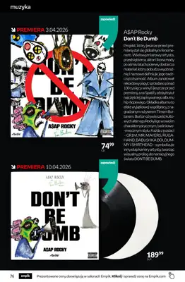 Empik - gazetka promocyjna Tom kultury: muzyka od środy 11.03 do wtorku 24.03 - strona 4