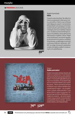 Empik - gazetka promocyjna Tom kultury: muzyka od środy 11.03 do wtorku 24.03 - strona 6