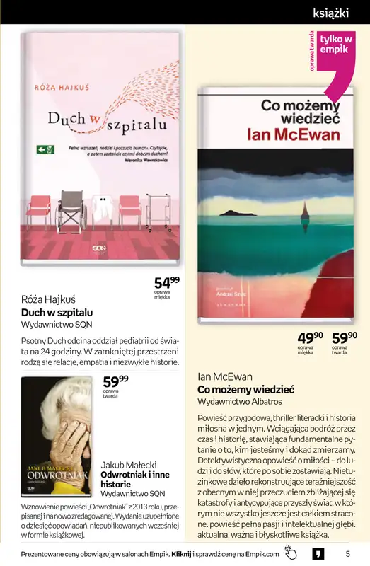 Empik - gazetka promocyjna Tom kultury: książki od środy 11.03 do wtorku 24.03 - strona 5