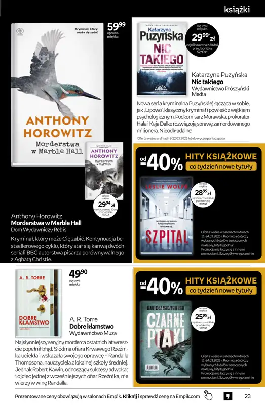 Empik - gazetka promocyjna Tom kultury: książki od środy 11.03 do wtorku 24.03 - strona 23