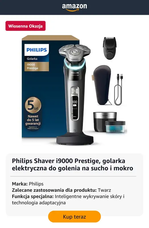 Amazon - gazetka promocyjna Męskie golarki elektryczne – wiosenne okazje od środy 11.02 do poniedziałku 16.03 - strona 8