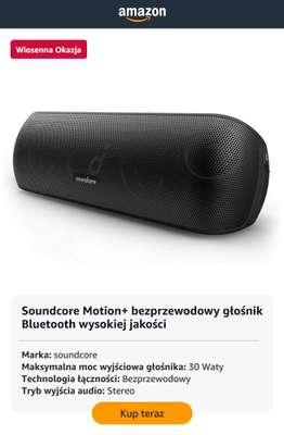 Soundcore Motion+ bezprzewodowy głośnik Bluetooth wysokiej jakości