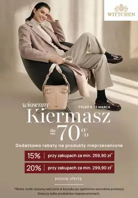 Wittchen - gazetka promocyjna Do -70% kiermasz od środy 11.03 do niedzieli 15.03