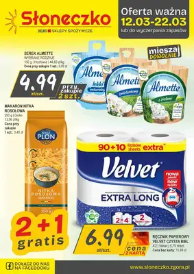 Słoneczko - gazetka promocyjna Gazetka od czwartku 12.03 do niedzieli 22.03