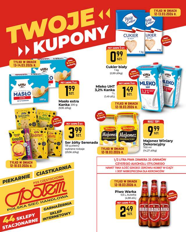 Społem Częstochowa - gazetka promocyjna Plakaty promocyjne od czwartku 12.03 do środy 18.03 - strona 2