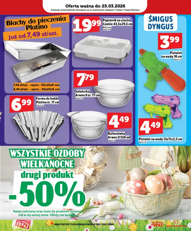 TOPAZ - gazetka promocyjna Nowa gazetka od czwartku, 19.03 od czwartku 19.03 do środy 25.03 - strona 31