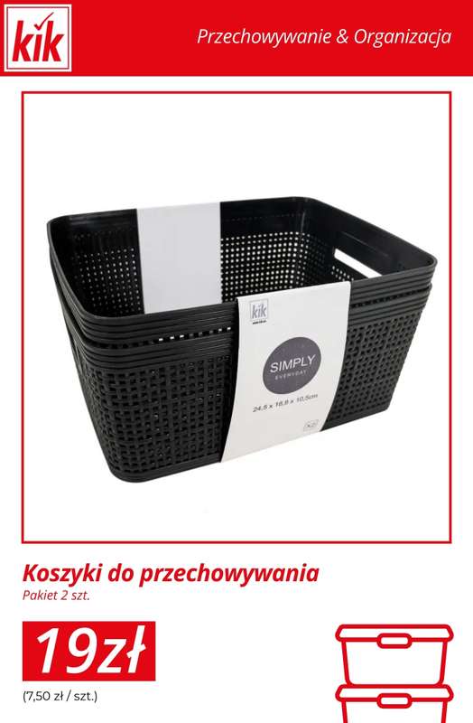 KiK - gazetka promocyjna Przechowywanie i organizacja domu od czwartku 12.03  - strona 9