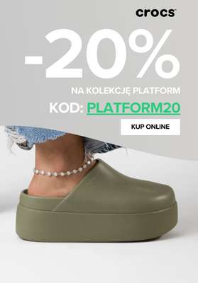 BEST SALE - gazetka promocyjna Crocs | -20% na kolekcję Platform od środy 11.03 do niedzieli 22.03