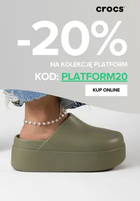 BEST SALE - gazetka promocyjna Crocs | -20% na kolekcję Platform od środy 11.03 do niedzieli 22.03