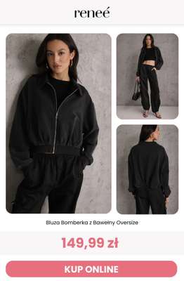 Bluza Bomberka z Bawełny Oversize