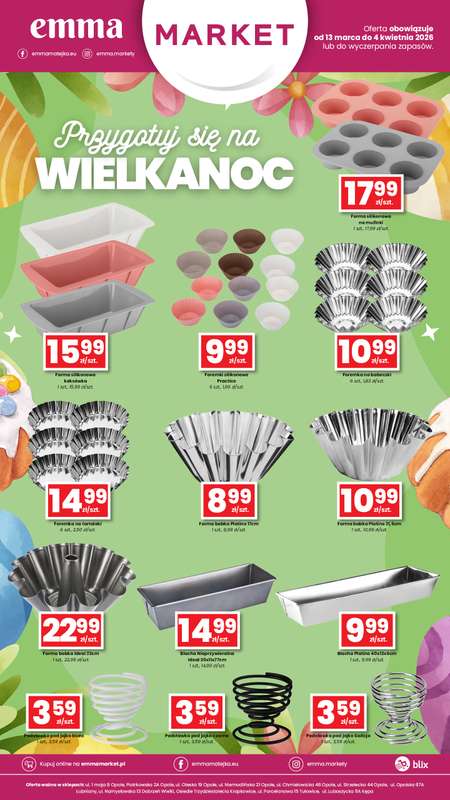 emma MARKET - gazetka promocyjna Plakat promocyjny od piątku 13.03 do soboty 04.04