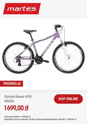 BEST SALE - gazetka promocyjna Martes Sport | Okazje na rowery Kross od środy 11.03  - strona 9