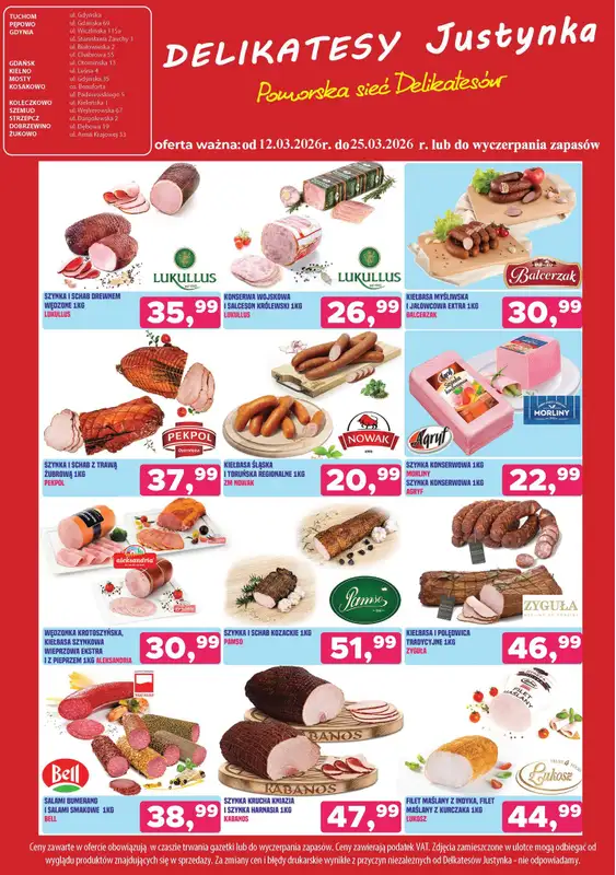 Delikatesy Justynka - gazetka promocyjna Plakaty promocyjne od czwartku 12.03 do środy 25.03 - strona 2
