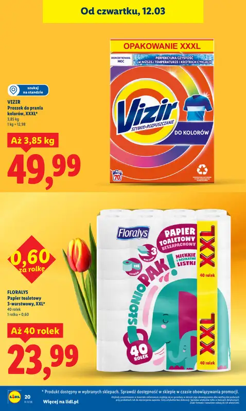 Lidl - gazetka promocyjna Oferta od czwartku od czwartku 12.03 do soboty 14.03 - strona 20