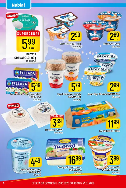 Delikatesy Piotruś Pan - gazetka promocyjna Gazetka od czwartku 12.03 do soboty 21.03 - strona 8