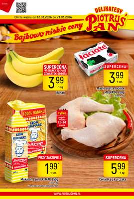 Delikatesy Piotruś Pan - gazetka promocyjna Gazetka od czwartku 12.03 do soboty 21.03