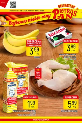 Delikatesy Piotruś Pan - gazetka promocyjna Gazetka od czwartku 12.03 do soboty 21.03