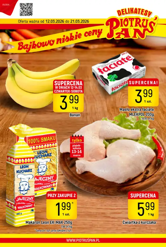 Delikatesy Piotruś Pan - gazetka promocyjna Gazetka od czwartku 12.03 do soboty 21.03