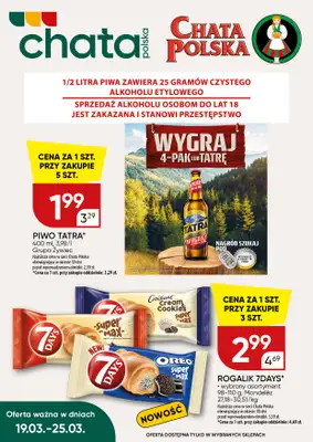 Chata Polska - gazetka promocyjna Plakat promocyjny  do środy 25.03