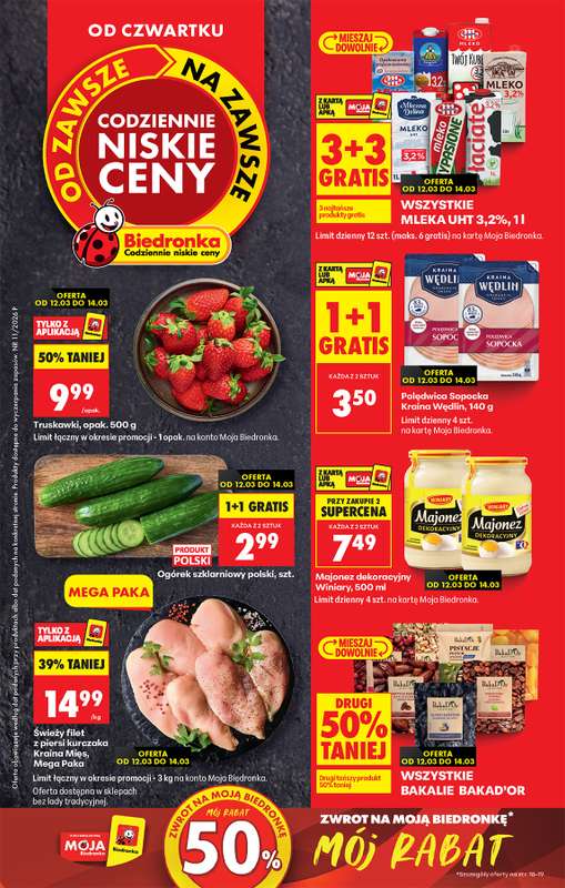 Biedronka - gazetka promocyjna Od czwartku od czwartku 12.03 do środy 18.03