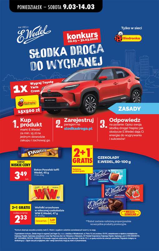 Biedronka - gazetka promocyjna Od poniedziałku od poniedziałku 09.03 do soboty 14.03 - strona 62