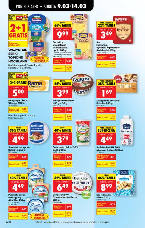 Biedronka - gazetka promocyjna Od poniedziałku, Z ladą tradycyjną od poniedziałku 09.03 do soboty 14.03 - strona 44