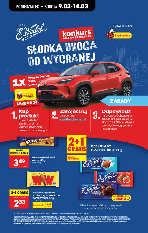 Biedronka - gazetka promocyjna Od poniedziałku, Z ladą tradycyjną od poniedziałku 09.03 do soboty 14.03 - strona 62