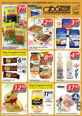 Społem - Blisko i Korzystnie - gazetka promocyjna Gazetka PSS Poznań od poniedziałku 16.03 do niedzieli 05.04