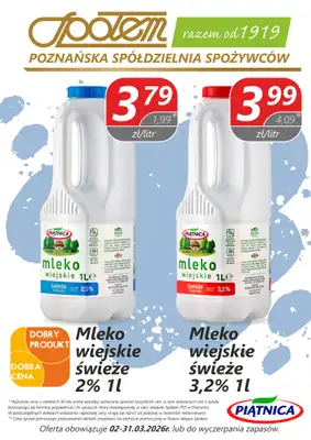 Społem - Blisko i Korzystnie - gazetka promocyjna Plakaty promocyjne PSS Poznań od czwartku 12.03 do wtorku 31.03