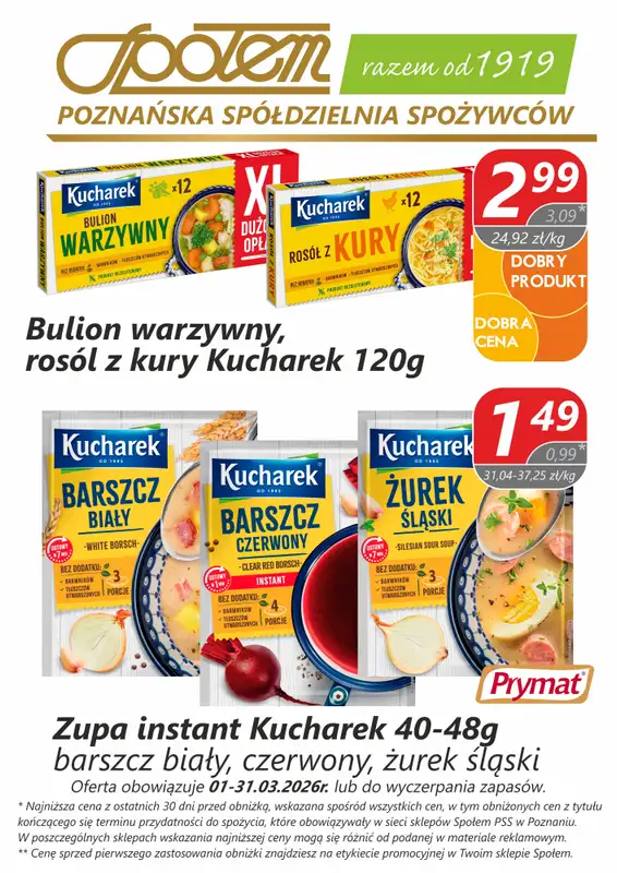 Społem - Blisko i Korzystnie - gazetka promocyjna Plakaty promocyjne PSS Poznań od czwartku 12.03 do wtorku 31.03 - strona 8